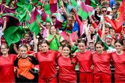 31 May 2023; Kilbehenny NS, Limerick, and their supporters during the FAI Primary School 5s National Finals at the Aviva Stadium in Dublin. Photo by Stephen McCarthy/Sportsfile