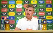 1 June 2023; Manager Stephen Kenny during a Republic of Ireland squad announcement media conference at FAI Headquarters in Dublin. Photo by Stephen McCarthy/Sportsfile