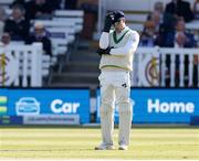 1 June 2023; Lorcan Tucker of Ireland reacts during day one of the Test Match between England and Ireland at Lords Cricket Ground in London, England. Photo by Matt Impey/Sportsfile