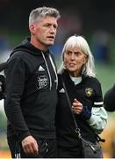 20 May 2023; La Rochelle head coach Ronan O'Gara with his mother Joan after the Heineken Champions Cup Final match between Leinster and La Rochelle at Aviva Stadium in Dublin. Photo by Brendan Moran/Sportsfile