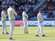 2 June 2023; Andy McBrine (right) of Ireland standing in the slips during day two of the Test Match between England and Ireland at Lords Cricket Ground in London, England. Photo by Matt Impey/Sportsfile