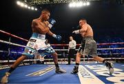 27 May 2023; Nick Ball, right, in action against Ludumo Lamati during their WBC Silver Featherweight bout at the SSE Arena in Belfast. Photo by Ramsey Cardy/Sportsfile