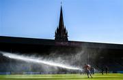 2 June 2023; The pitch is watered before the SSE Airtricity Men's Premier Division match between Bohemians and Sligo Rovers at Dalymount Park in Dublin. Photo by Sam Barnes/Sportsfile