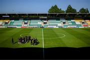 2 June 2023; Dundalk players before the SSE Airtricity Men's Premier Division match between Shamrock Rovers and Dundalk at Tallaght Stadium in Dublin. Photo by Stephen McCarthy/Sportsfile