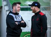 2 June 2023; Shamrock Rovers manager Stephen Bradley and Dundalk head coach Stephen O'Donnell before the SSE Airtricity Men's Premier Division match between Shamrock Rovers and Dundalk at Tallaght Stadium in Dublin. Photo by Stephen McCarthy/Sportsfile