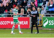 2 June 2023; Ronan Finn of Shamrock Rovers leaves the pitch after being sent off during the SSE Airtricity Men's Premier Division match between Shamrock Rovers and Dundalk at Tallaght Stadium in Dublin. Photo by Stephen McCarthy/Sportsfile