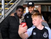 2 June 2023; Republic of Ireland's Gavin Bazunu with supporters during the SSE Airtricity Men's Premier Division match between Shamrock Rovers and Dundalk at Tallaght Stadium in Dublin. Photo by Stephen McCarthy/Sportsfile