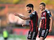 2 June 2023; Declan McDaid of Bohemians celebrates after scoring his side's second goal  during the SSE Airtricity Men's Premier Division match between Bohemians and Sligo Rovers at Dalymount Park in Dublin. Photo by Sam Barnes/Sportsfile