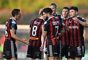 2 June 2023; Declan McDaid of Bohemians, 7, celebrates with team-mates after scoring his side's second goal  during the SSE Airtricity Men's Premier Division match between Bohemians and Sligo Rovers at Dalymount Park in Dublin. Photo by Sam Barnes/Sportsfile