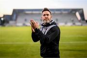 2 June 2023; Shamrock Rovers manager Stephen Bradley acknowledges the supporters after the SSE Airtricity Men's Premier Division match between Shamrock Rovers and Dundalk at Tallaght Stadium in Dublin. Photo by Stephen McCarthy/Sportsfile