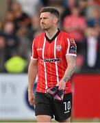 2 June 2023; Patrick McEleney of Derry City leaves the pitch after the SSE Airtricity Men's Premier Division match between Derry City and Shelbourne at The Ryan McBride Brandywell Stadium in Derry. Photo by Brendan Moran/Sportsfile