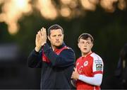 2 June 2023; St Patrick's Athletic manager Jon Daly after his side's victory in during the SSE Airtricity Men's Premier Division match between UCD and St Patrick's Athletic at UCD Bowl in Dublin. Photo by Harry Murphy/Sportsfile
