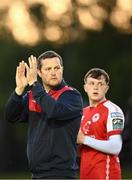 2 June 2023; St Patrick's Athletic manager Jon Daly after his side's victory in during the SSE Airtricity Men's Premier Division match between UCD and St Patrick's Athletic at UCD Bowl in Dublin. Photo by Harry Murphy/Sportsfile