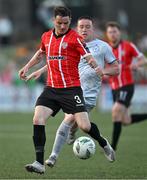 2 June 2023; Ciarán Coll of Derry City during the SSE Airtricity Men's Premier Division match between Derry City and Shelbourne at The Ryan McBride Brandywell Stadium in Derry. Photo by Brendan Moran/Sportsfile
