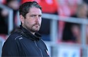 2 June 2023; Derry City manager Ruaidhrí Higgins during the SSE Airtricity Men's Premier Division match between Derry City and Shelbourne at The Ryan McBride Brandywell Stadium in Derry. Photo by Brendan Moran/Sportsfile