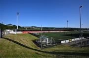 2 June 2023; A general view of the terrace, where plans have been announced to develop it into a new stand, at the Ryan McBride Brandywell Stadium in Derry before the SSE Airtricity Men's Premier Division match between Derry City and Shelbourne. Photo by Brendan Moran/Sportsfile