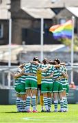 3 June 2023; Shamrock Rovers players before the SSE Airtricity Women's Premier Division match between Bohemians and Shamrock Rovers at Dalymount Park in Dublin. Photo by Seb Daly/Sportsfile