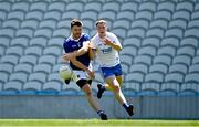 3 June 2023; Sean Whelan-Barrett of Waterford in action against Colman Kennedy of Tipperary during the Tailteann Cup Round 3 match between Tipperary and Waterford at Páirc Ui Chaoimh in Cork. Photo by Eóin Noonan/Sportsfile