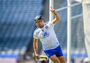 3 June 2023; Niall Garland of Monaghan celebrates after scoring his side's third goal during the Lory Meagher Cup Final match between Monaghan and Lancashire at Croke Park in Dublin. Photo by Harry Murphy/Sportsfile