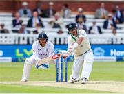 3 June 2023; Mark Adair of Ireland batting and Jonny Bairstow of England keeping wicket during day three of the Test Match between England and Ireland at Lords Cricket Ground in London, England. Photo by Matt Impey/Sportsfile