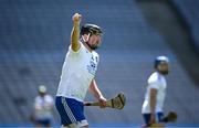 3 June 2023; Niall Arthur of Monaghan celebrates scoring a point during the Lory Meagher Cup Final match between Monaghan and Lancashire at Croke Park in Dublin. Photo by Harry Murphy/Sportsfile