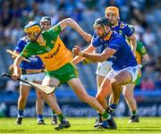 3 June 2023; Liam Mc Kinney of Donegal in action against Andrew Kavanagh of Wicklow during the Nickey Rackard Cup Final match between Donegal and Wicklow at Croke Park in Dublin. Photo by Harry Murphy/Sportsfile