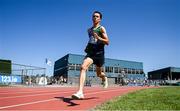 3 June 2023; Jonas Stafford of East Glendalough, Wicklow, on his way to winning the senior boys 5000m during the 123.ie All Ireland Schools' Track and Field Championships at Tullamore in Offaly. Photo by Sam Barnes/Sportsfile