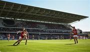 3 June 2023; Sean Powter of Cork is tackled by Paul Murphy of Kerry during the GAA Football All-Ireland Senior Championship Round 2 match between Cork and Kerry at Páirc Ui Chaoimh in Cork. Photo by Eóin Noonan/Sportsfile