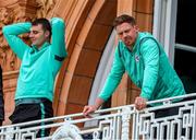 3 June 2023; The Ireland balcony after the dismissal of Mark Adair during day three of the Test Match between England and Ireland at Lords Cricket Ground in London, England. Photo by Matt Impey/Sportsfile
