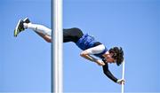 3 June 2023; Joshua Fitzgerald of Colaiste Muire Crosshaven, Cork, competes in the senior boys pole vault where he set a championship record of 4.53m during the 123.ie All Ireland Schools' Track and Field Championships at Tullamore in Offaly. Photo by Sam Barnes/Sportsfile