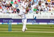 3 June 2023; Zak Crawley hits the game winning runs for England during day three of the Test Match between England and Ireland at Lords Cricket Ground in London, England. Photo by Matt Impey/Sportsfile