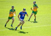 3 June 2023; Matthew Traynor of Wicklow in action against Ryan Hilferty of Donegal during the Nickey Rackard Cup Final match between Donegal and Wicklow at Croke Park in Dublin. Photo by Harry Murphy/Sportsfile