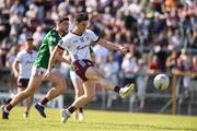 3 June 2023; Ian Burke of Galway in action against Jack Smith of Westmeath during the GAA Football All-Ireland Senior Championship Round 2 match between Westmeath and Galway at TEG Cusack Park in Mullingar, Westmeath. Photo by Matt Browne/Sportsfile