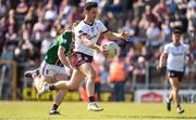 3 June 2023; Ian Burke of Galway in action against Jack Smith of Westmeath during the GAA Football All-Ireland Senior Championship Round 2 match between Westmeath and Galway at TEG Cusack Park in Mullingar, Westmeath. Photo by Matt Browne/Sportsfile