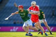 3 June 2023; James Toher of Meath in action against Eamon Conway of Derry during the Christy Ring Cup Final match between Derry and Meath at Croke Park in Dublin. Photo by Harry Murphy/Sportsfile