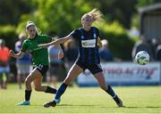 3 June 2023; Madison Gibson of Athlone Town in action against Tara O'Hanlon of Peamount United during the SSE Airtricity Women's Premier Division match between Peamount United and Athlone Town at PRL Park in Greenogue, Dublin. Photo by Stephen Marken/Sportsfile