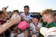3 June 2023; Damien Comer of Galway with supporters after the GAA Football All-Ireland Senior Championship Round 2 match between Westmeath and Galway at TEG Cusack Park in Mullingar, Westmeath. Photo by Matt Browne/Sportsfile