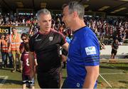 3 June 2023; Galway manager Padraic Joyce with Westmeath Manager Dessie Dolan after the GAA Football All-Ireland Senior Championship Round 2 match between Westmeath and Galway at TEG Cusack Park in Mullingar, Westmeath. Photo by Matt Browne/Sportsfile