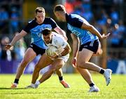 3 June 2023; Ryan Houlihan of Kildare in action against Dean Rock, left, and Paul Mannion of Dublin during the GAA Football All-Ireland Senior Championship Round 2 match between Kildare and Dublin at UPMC Nowlan Park in Kilkenny. Photo by Piaras Ó Mídheach/Sportsfile