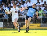 3 June 2023; Alex Beirne of Kildare in action against Brian Fenton of Dublin during the GAA Football All-Ireland Senior Championship Round 2 match between Kildare and Dublin at UPMC Nowlan Park in Kilkenny. Photo by Piaras Ó Mídheach/Sportsfile