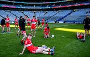 3 June 2023; Derry players after their side's defeat in the Christy Ring Cup Final match between Derry and Meath at Croke Park in Dublin. Photo by Harry Murphy/Sportsfile