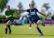 3 June 2023; Madison Gibson of Athlone Town in action against Sadbh Doyle of Peamount United during the SSE Airtricity Women's Premier Division match between Peamount United and Athlone Town at PRL Park in Greenogue, Dublin. Photo by Stephen Marken/Sportsfile