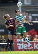 3 June 2023; Jessica Hennessy of Shamrock Rovers in action against Mia Dodd of Bohemians during the SSE Airtricity Women's Premier Division match between Bohemians and Shamrock Rovers at Dalymount Park in Dublin. Photo by Seb Daly/Sportsfile