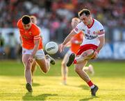 3 June 2023; Darragh Canavan of Tyrone in action against Conor O'Neill of Armagh during the GAA Football All-Ireland Senior Championship Round 2 match between Tyrone and Armagh at O'Neill's Healy Park in Omagh, Tyrone. Photo by Brendan Moran/Sportsfile