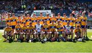 4 June 2023; The Clare panel before during the Electric Ireland GAA Hurling All-Ireland Minor Championship Final match between Clare and Galway at FBD Semple Stadium in Thurles, Tipperary. Photo by Michael P Ryan/Sportsfile