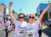4 June 2023; Sarah McGloughlin and Leah Houlihan from Naas, Kildare after the 2023 Vhi Women’s Mini Marathon. More than 20,000 women from all over the country took to the streets of Dublin to run, walk and jog the 10km route, raising much needed funds for hundreds of charities. For further information please log on to www.vhiwomensminimarathon.ie. Photo by Stephen McCarthy/Sportsfile