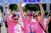 4 June 2023; Participants, from left, Francis Kearney, Carlone Farelly and Barbara Murray from Crumlin, Dublin after the 2023 Vhi Women’s Mini Marathon. More than 20,000 women from all over the country took to the streets of Dublin to run, walk and jog the 10km route, raising much needed funds for hundreds of charities. For further information please log on to www.vhiwomensminimarathon.ie. Photo by Stephen McCarthy/Sportsfile