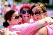4 June 2023; Participants, from left, Francis Kearney, Carlone Farelly and Barbara Murray from Crumlin, Dublin after the 2023 Vhi Women’s Mini Marathon. More than 20,000 women from all over the country took to the streets of Dublin to run, walk and jog the 10km route, raising much needed funds for hundreds of charities. For further information please log on to www.vhiwomensminimarathon.ie. Photo by Stephen McCarthy/Sportsfile