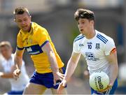 4 June 2023; Stephen O’Hanlon of Monaghan in action against Cillian Brennan of Clare during the GAA Football All-Ireland Senior Championship Round 2 match between Monaghan and Clare at St Tiernach's Park in Clones, Monaghan. Photo by Daire Brennan/Sportsfile
