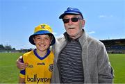 4 June 2023; Roscommon supporters Kevin Finnerty from Castlecoote, left, and Seán Coleman from Ballaghaderreen at the GAA Football All-Ireland Senior Championship Round 2 match between Roscommon and Sligo at Dr Hyde Park in Roscommon. Photo by Piaras Ó Mídheach/Sportsfile